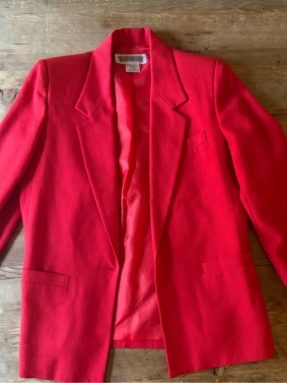 Vintage Worthington Red Women's Blazer Jacket